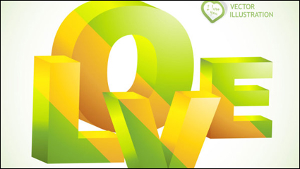 Three-dimensional letters 03 - Vector material