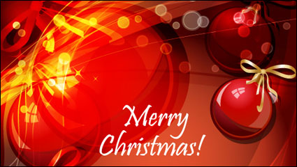 Gorgeous Christmas background 01 - vector material