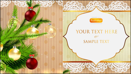 Bright Christmas lights background 04 - vector material