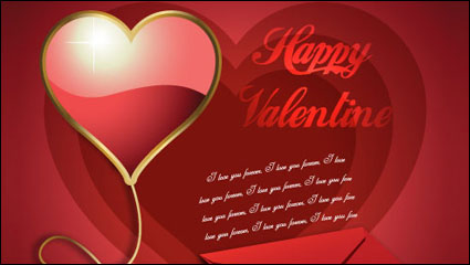 Beautiful valentine background 05 - vector material