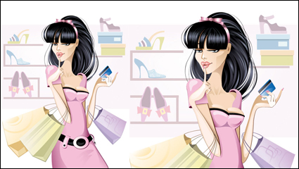 Cartoon sexy 04 - vector material