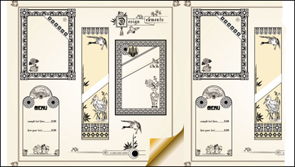 Retro pattern border 02 - vector material