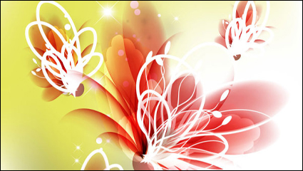 Colorful flowers 01 - vector material