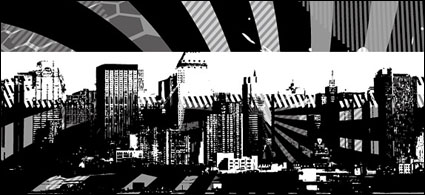 Vector colorful metropolis material