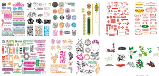 Paragraph 100 moire pattern vector border plant