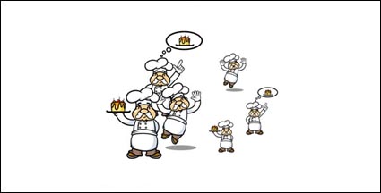 Cake division figures vector material