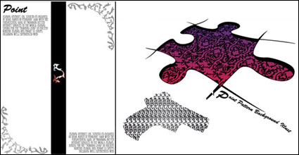 Vector geometric puzzle pieces