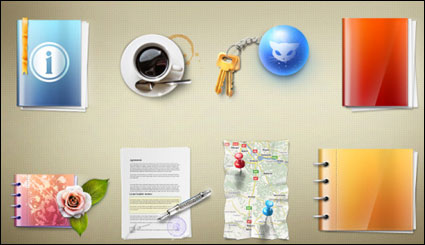 Three-dimensional Office Series Icon material