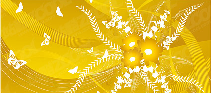 Butterfly flower dynamic lines