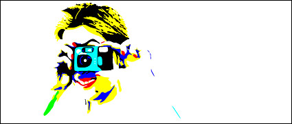 People taking pictures Vector