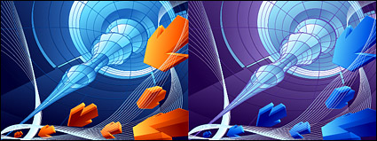 3D vector arrows and background material