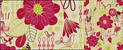 Lovely graffiti style pattern vector background material