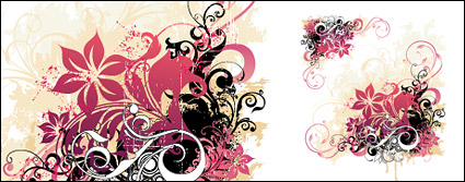 Vector corners purple lace material