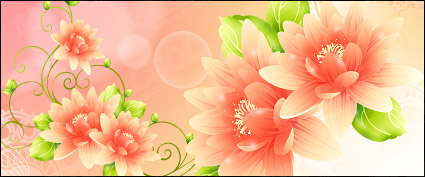Dream with flowers vector background