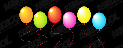 Colorful balloons vector material
