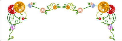 Christmas exquisite lace Vector material-15