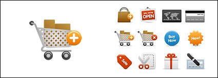 Shopping category icon vector material