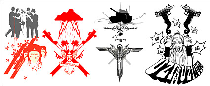 Vector series of pictorial material trend-2