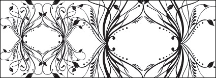 Fashion black-and-white pattern element vector material