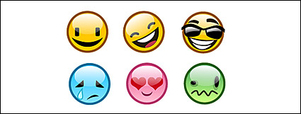 Lovely expression vector icon material