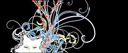 Fashion pattern element vector material